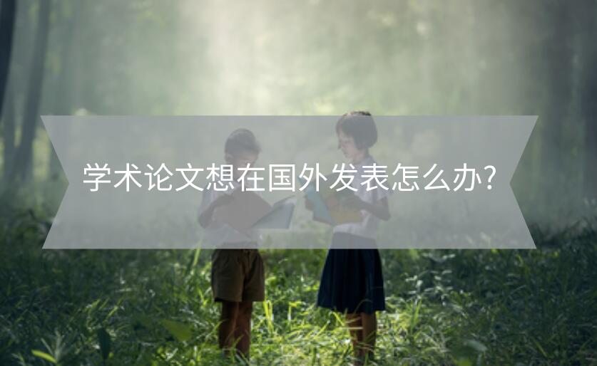 學術論文想在國外發(fā)表怎么辦?