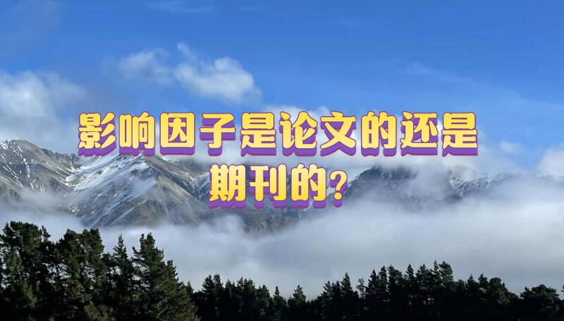 影響因子是論文的還是期刊的?