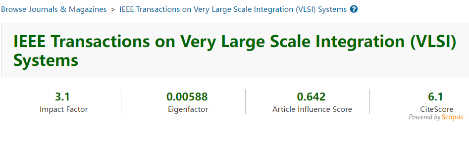 IEEEvlsi期刊封面