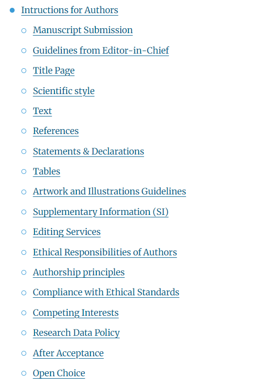 Water Resources Management投稿論文格式匯總