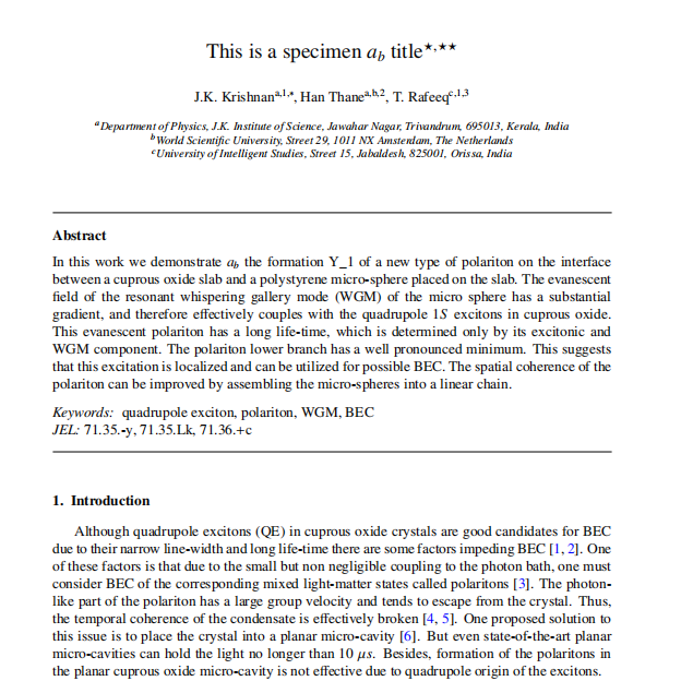 投稿論文范例參考